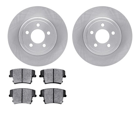 Dynamic Friction Company Rear Brake Rotors with 5000 Advanced Brake Pads 6502-39114